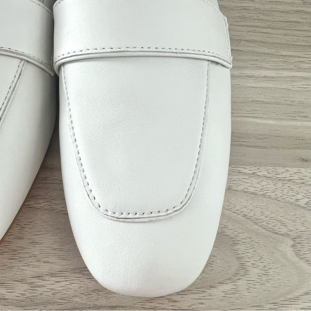 Stuart Weitzman Payson Leather Loafers | White | Size 5 - Picture 5 of 11